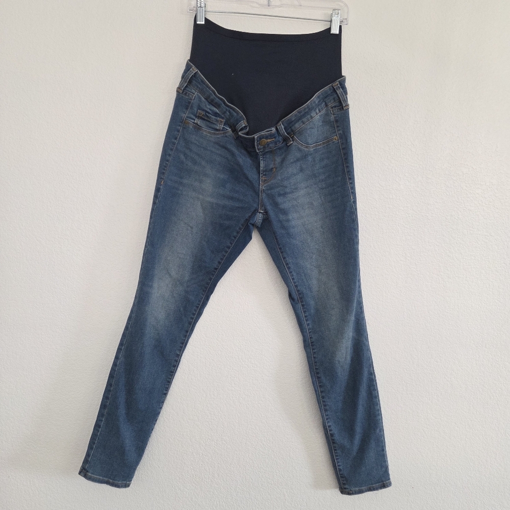 Old Navy Women's Maternity Full-Panel Rockstar Super Skinny Rockstar Jeans Sz 8